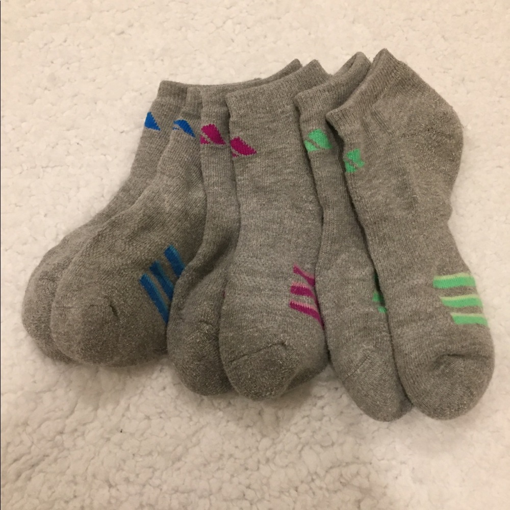 NWOT Gray Adidas Socks - 3 Pairs